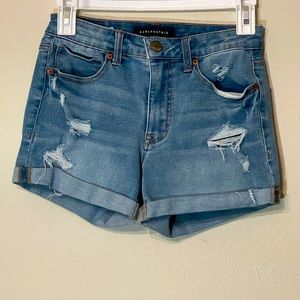 Aeropostale ripped jean shorts